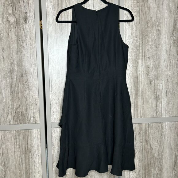 Banana Republic Dress 6 Black Color Short Ruffle Sleeveless NEW - Picture 2 of 7